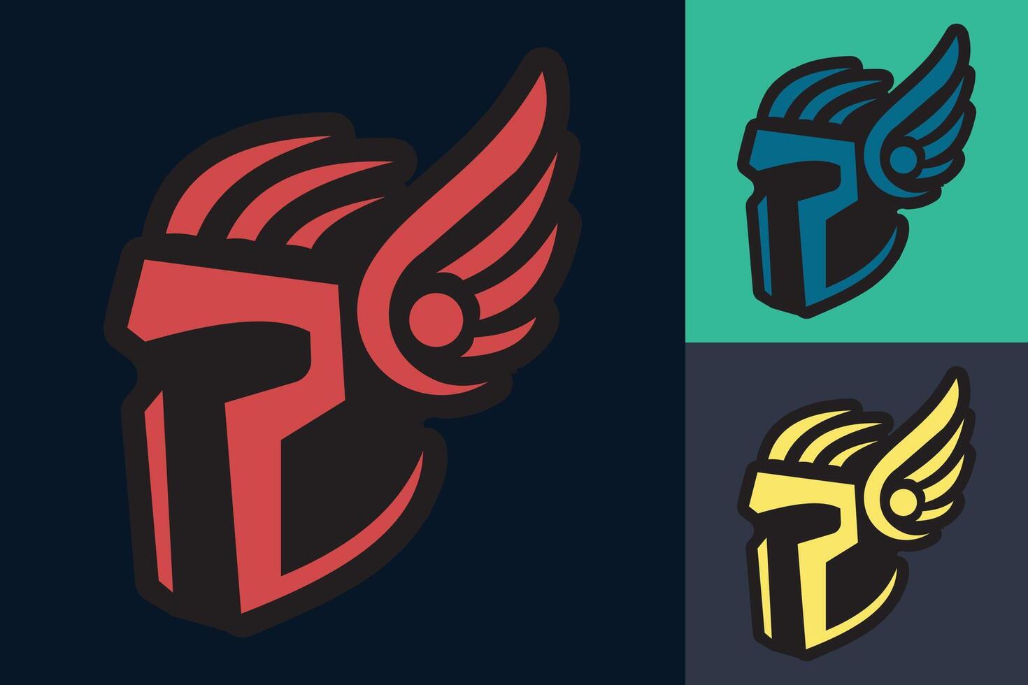 Spartan helmet logo design vector