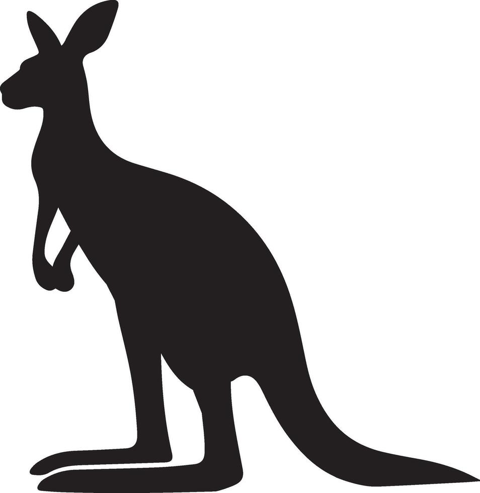 Kangaroo Silhouettes Art Illustration vector