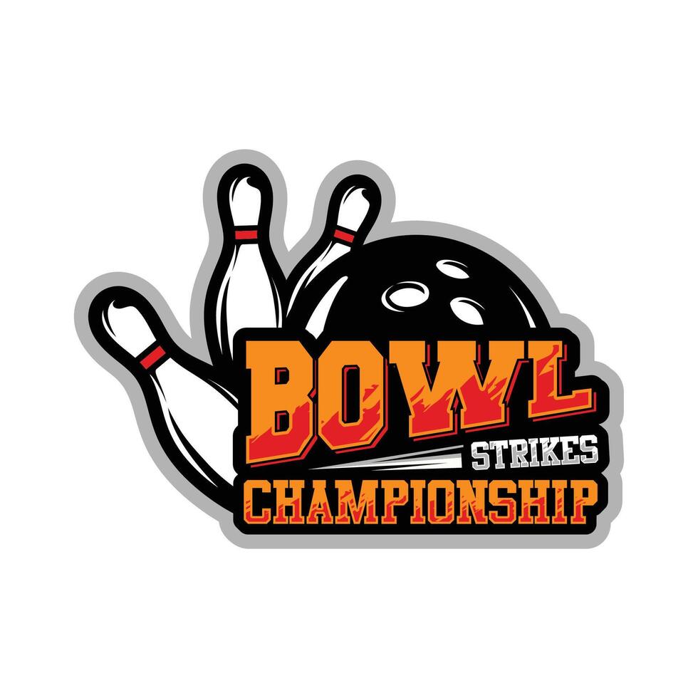 Bowling Championship Logo design vector