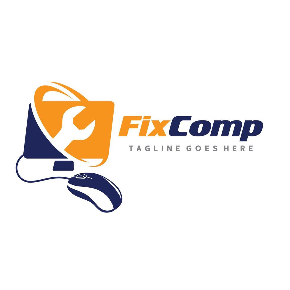 Computer Repair and Services Center Logo design vector