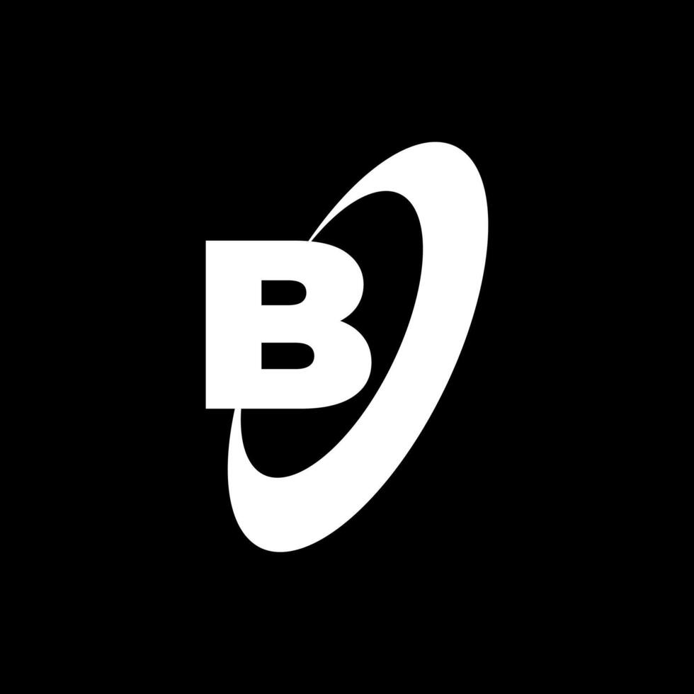 B letter elips icon logo design vector