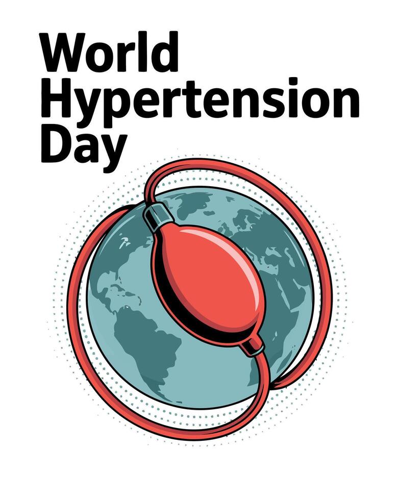 world hypertension day illustration vector