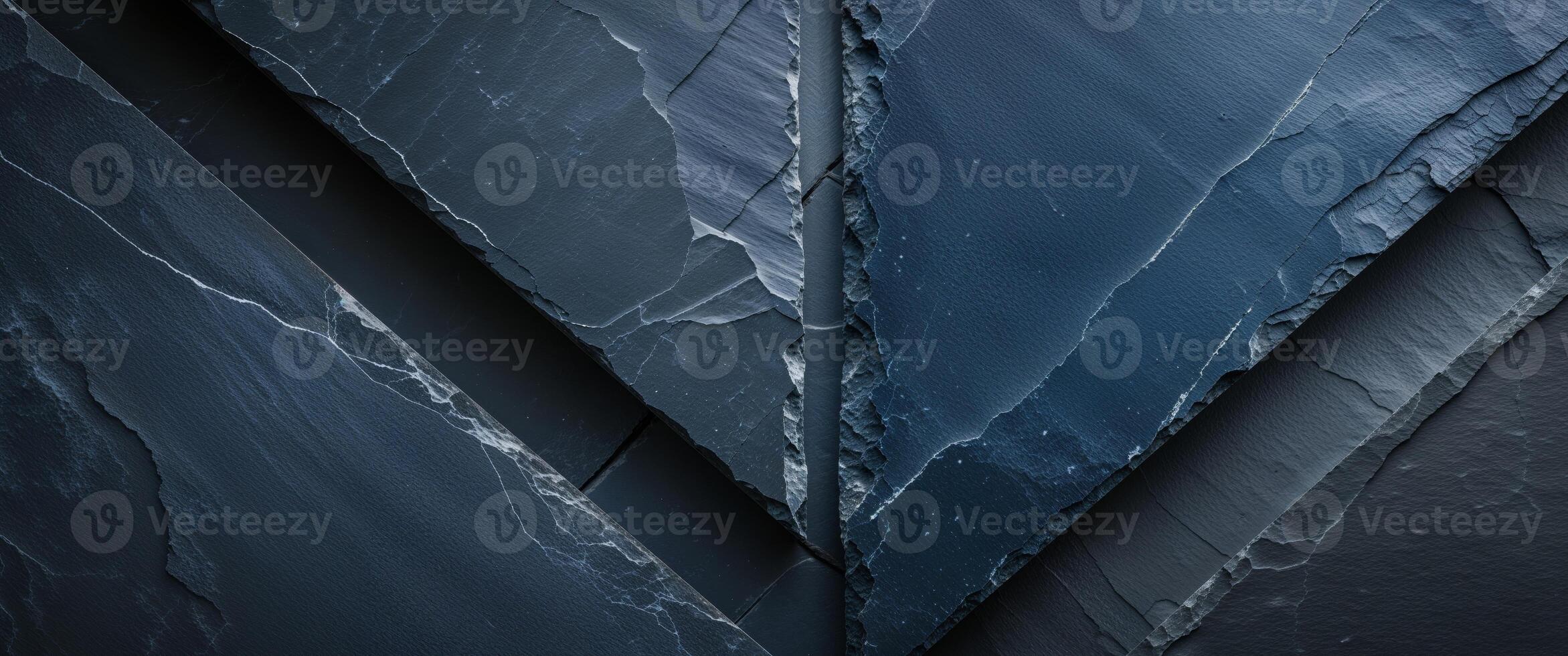 Diagonal dark blue and gray textured slate background for design projects. photo