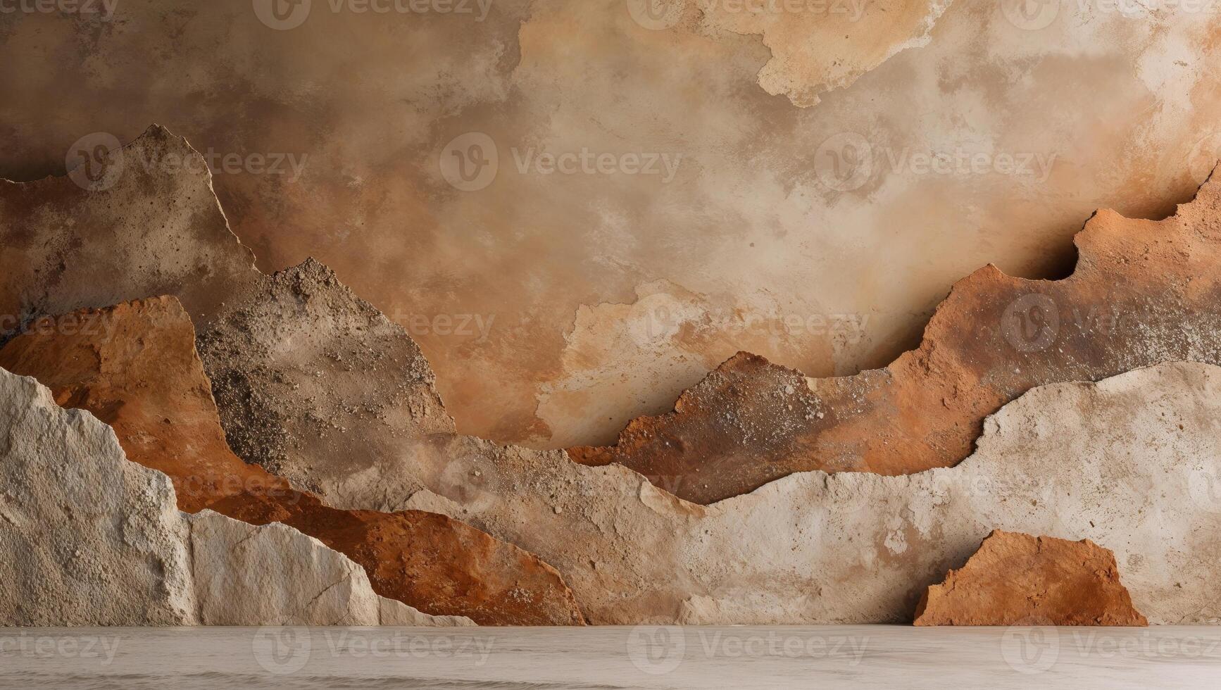 Evocative abstract backdrop featuring a blend of earthy tones and textures photo