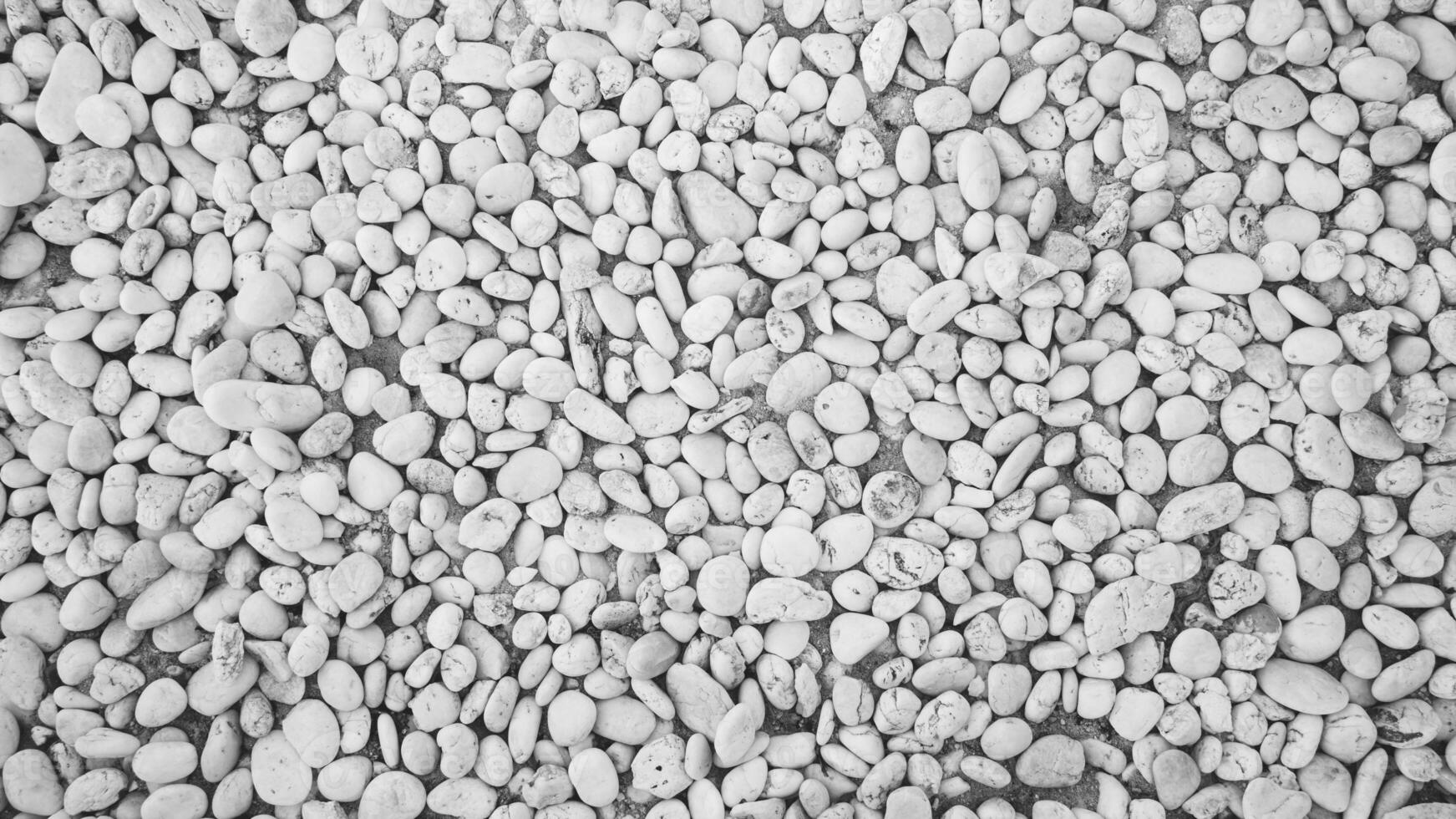 A black and white photo of pebbles