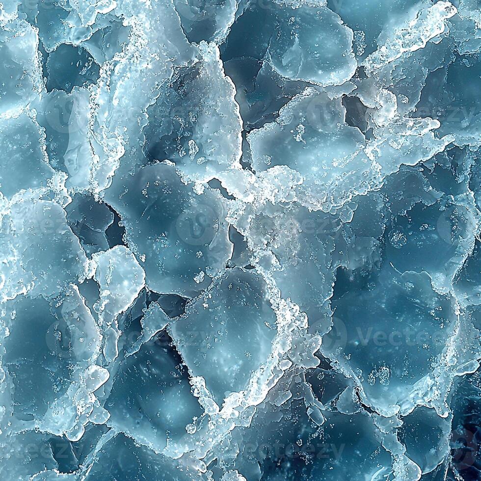 An abstract image displaying the intricate details of ice-like or mineral structures in cool tones. photo
