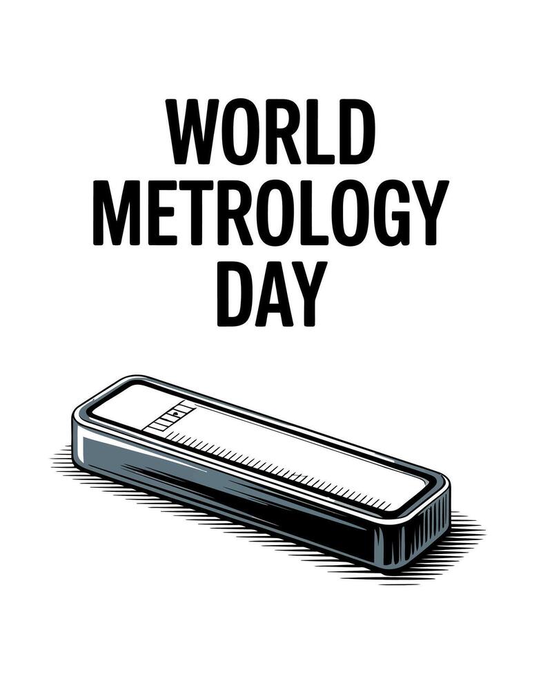 World Metrology Day Gauge Instrument Precision Science poster Illustration vector