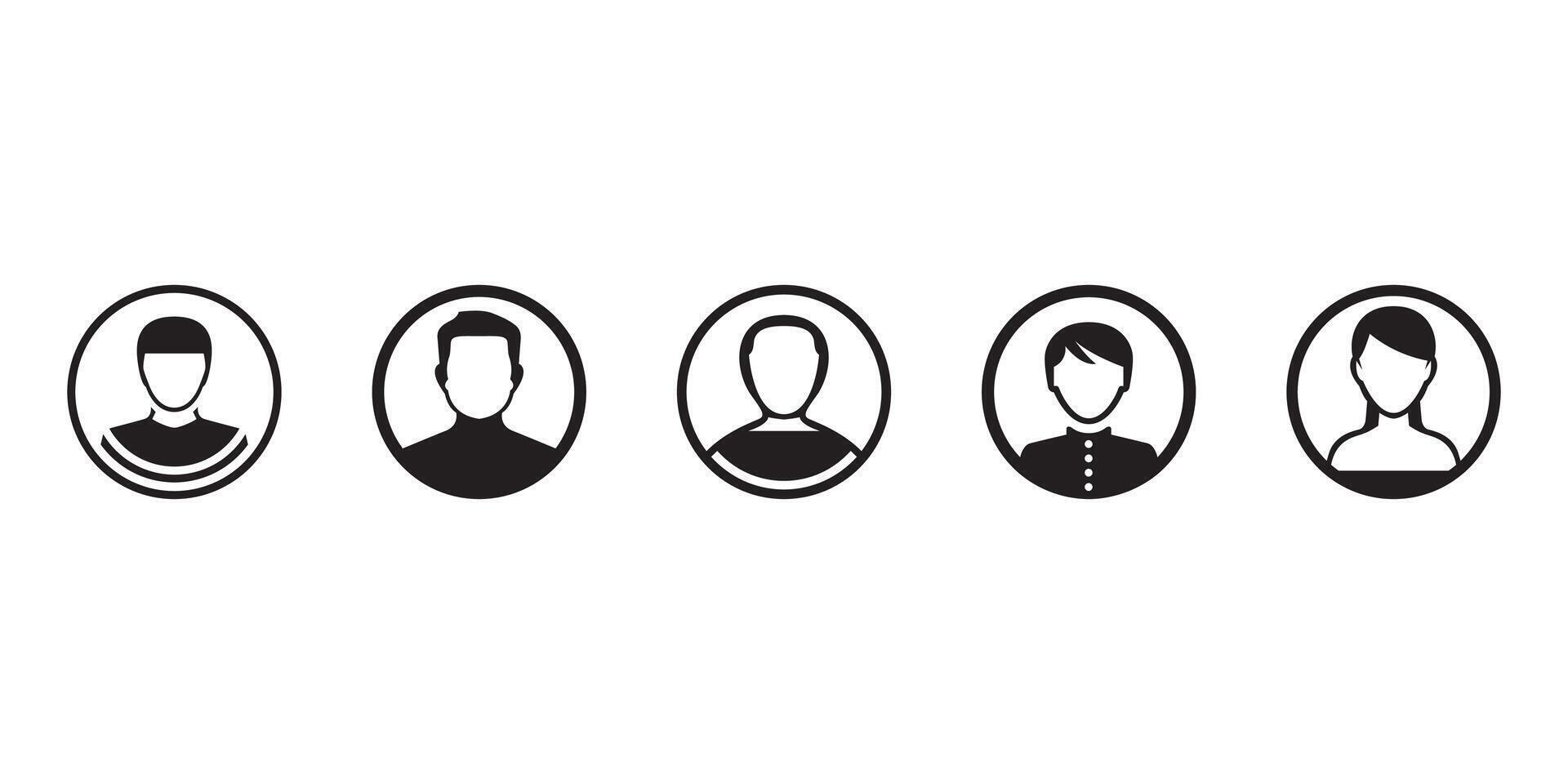 Profile view of a persons head silhouette vector