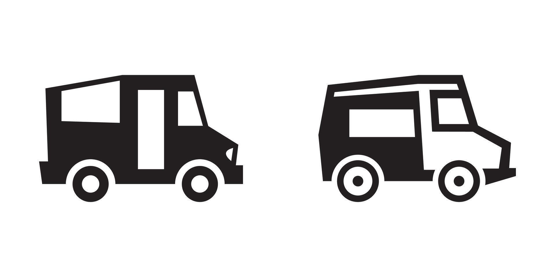design of delivery van silhouette vector