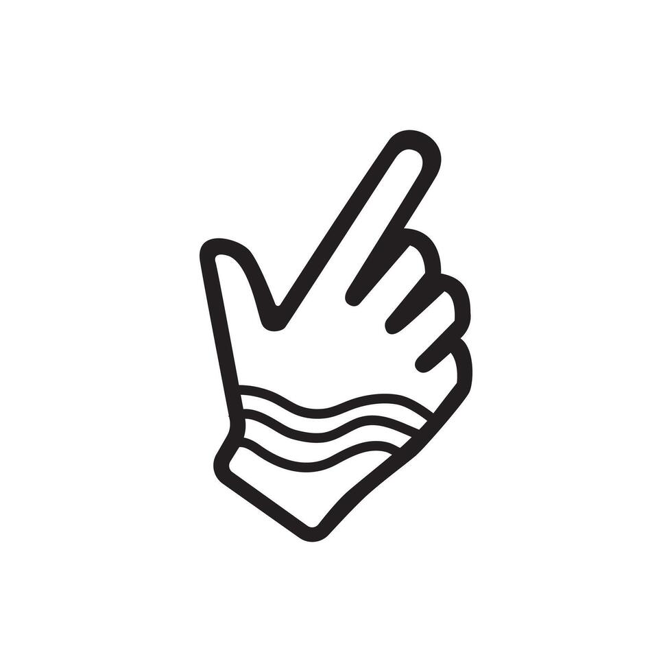 Black silhouette of hand using finger language vector