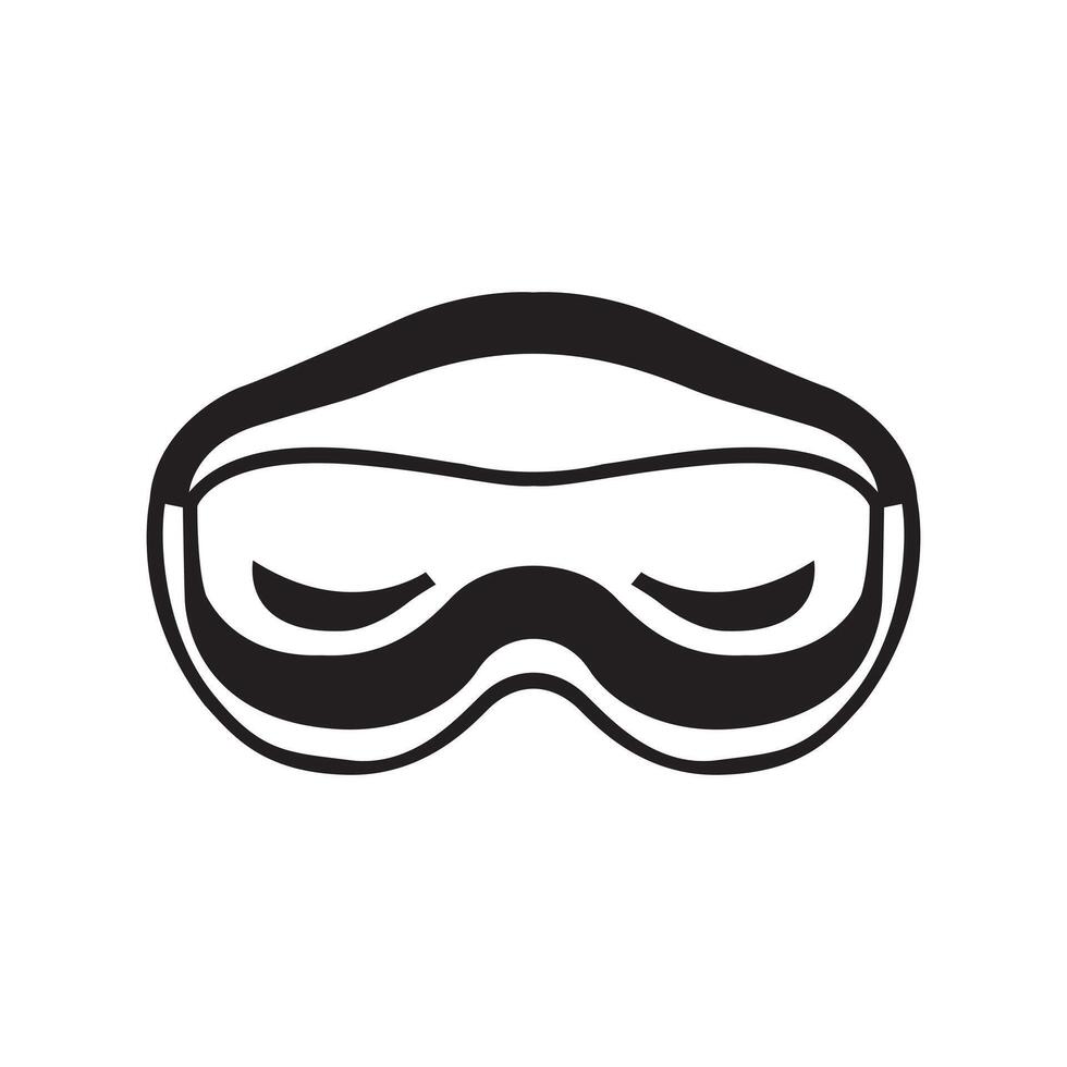 image of a sleeping mask silhouette vector