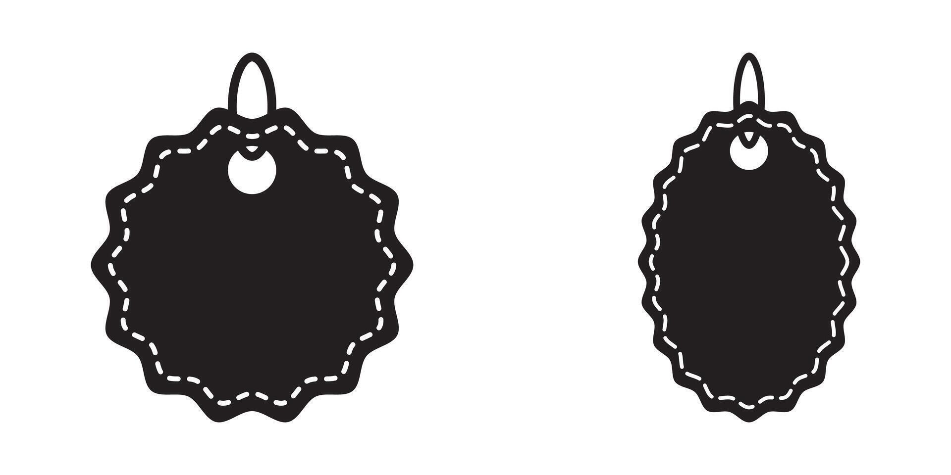 Tags silhouette set illustration vector