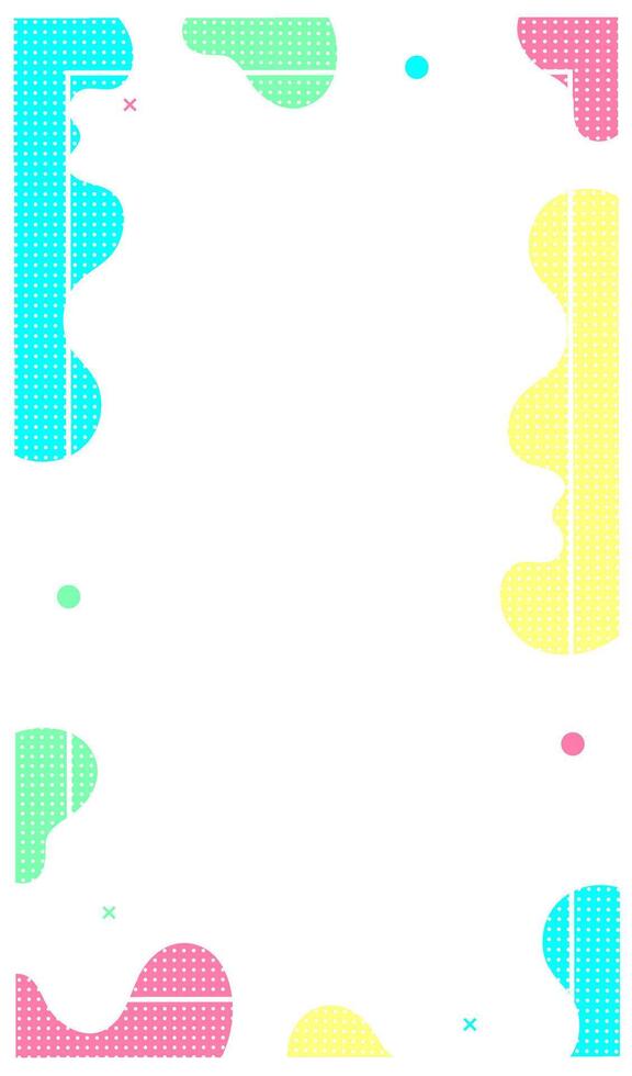Colorful Groovy Rectangle Border Abstract Frame vector