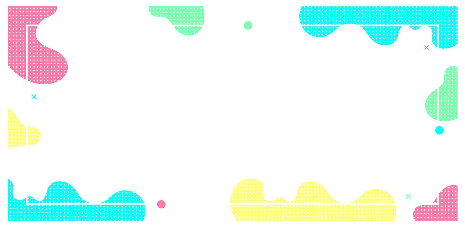 Colorful Doodle Border Abstract Frame vector