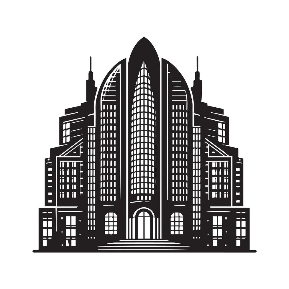 Clean Line City Sketch vector