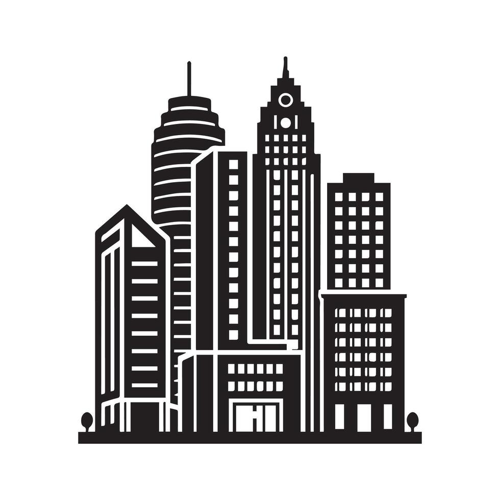 Simple City Silhouette Design vector