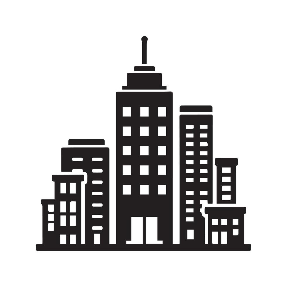 Clean Architectural Skyline vector