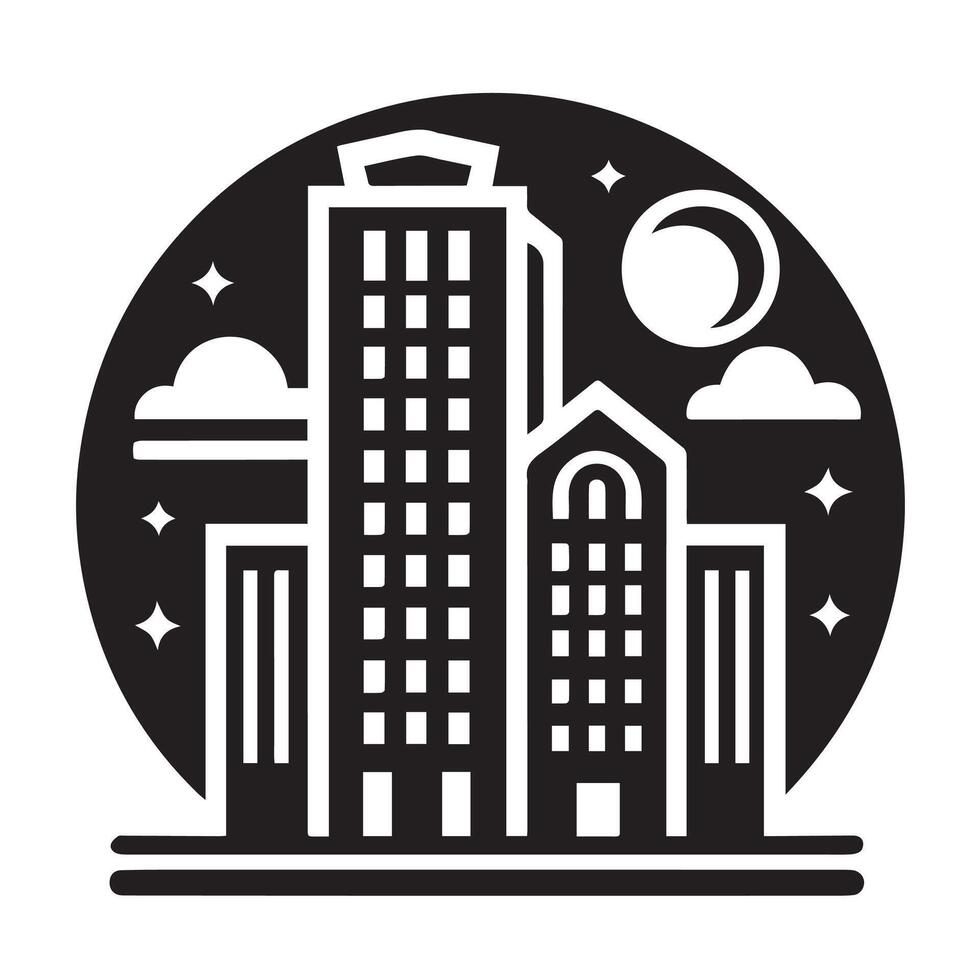 City Silhouette Outline vector