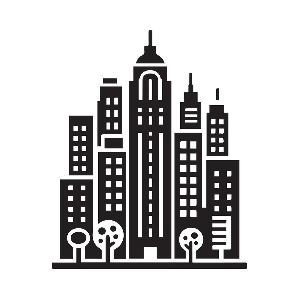 Simple City Structure Graphic vector