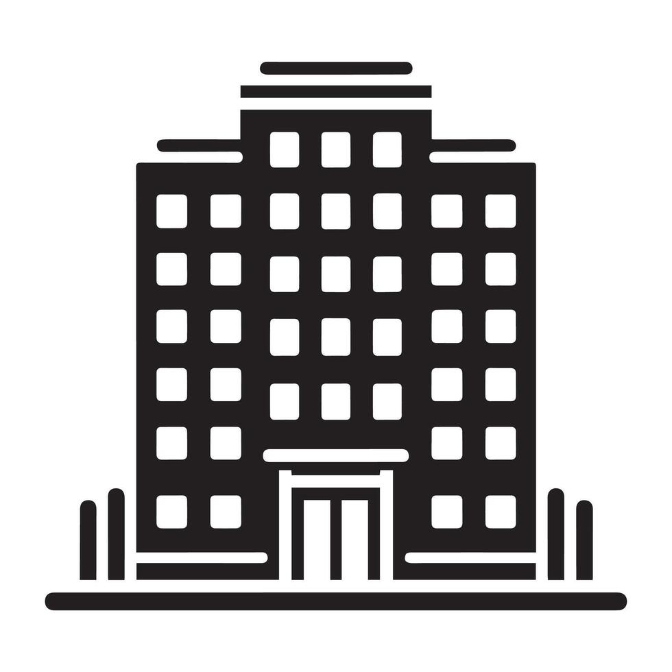 Monochrome Building Line Art vector