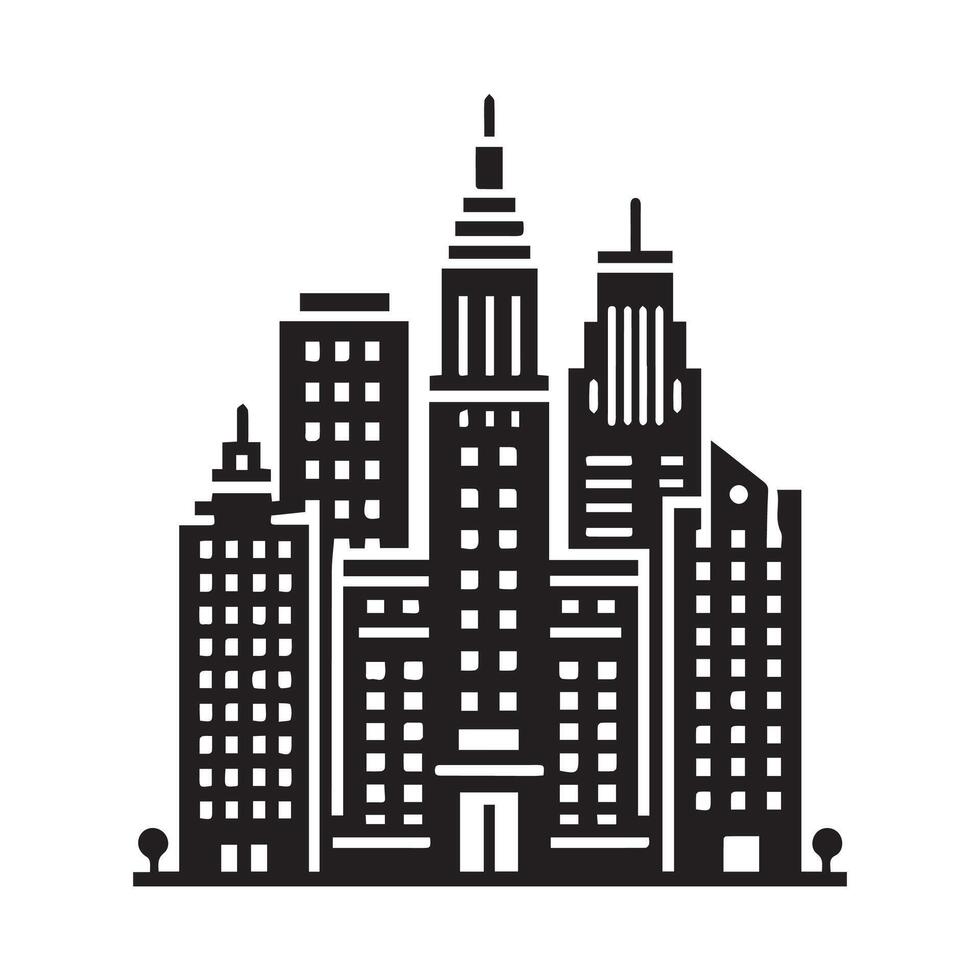 Flat Design Skyline vector