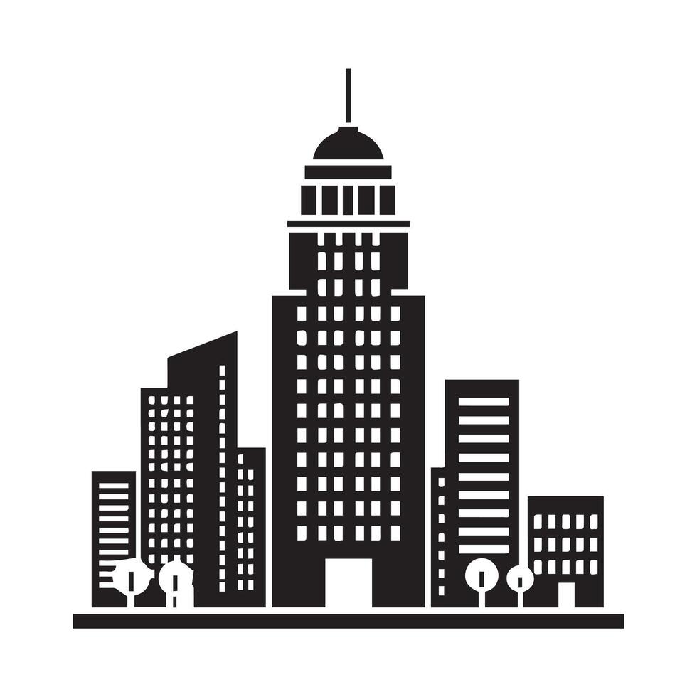 Linear Cityscape Graphic vector