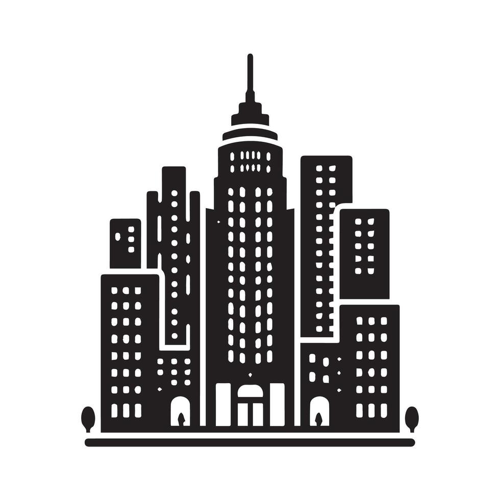Minimalist Skyline Design vector