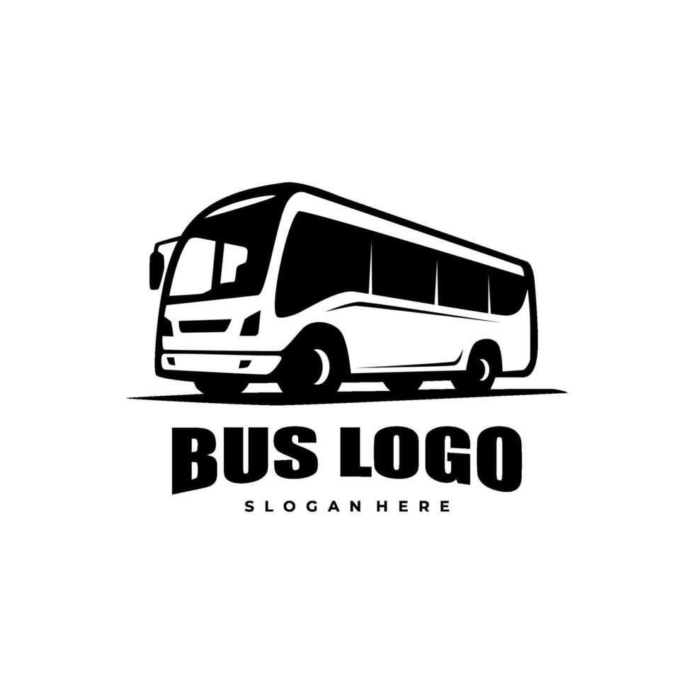 minimalist bus logo abstract design vector