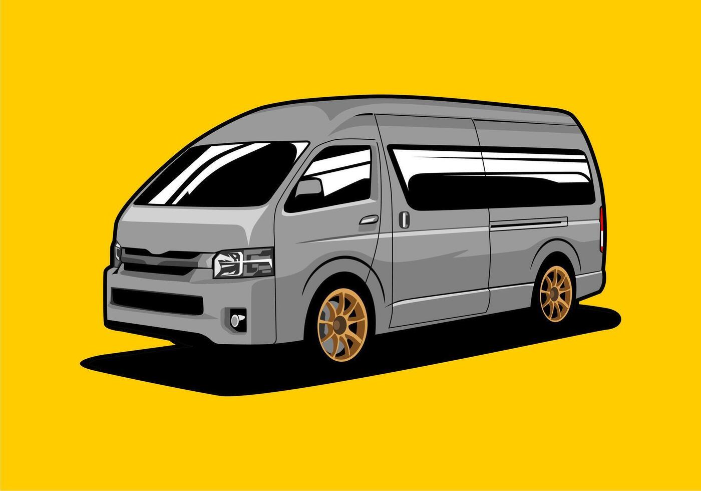 van minivan minibus illustration isolated vector