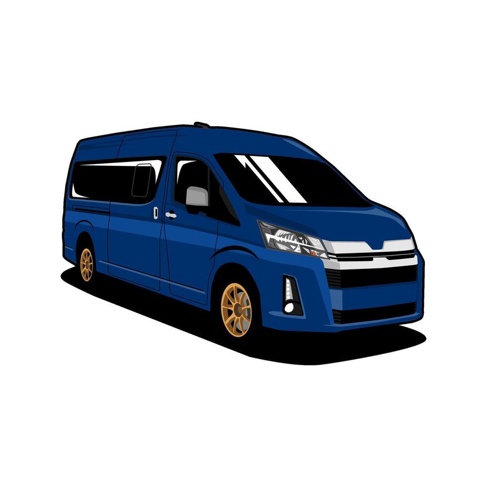 minivan van car premium illustration vector