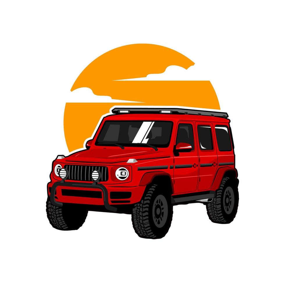 suv vehicle car adventure illustration vector