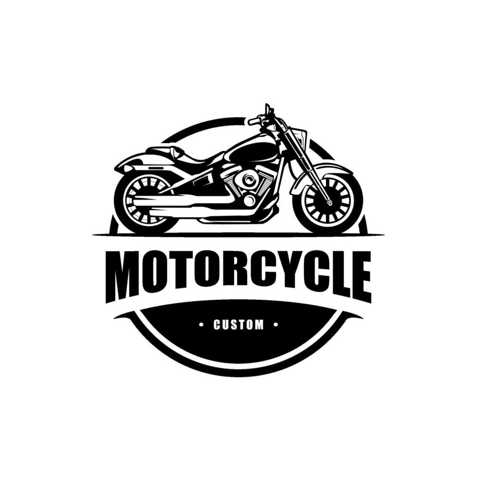 custom motorcycle logo template vector