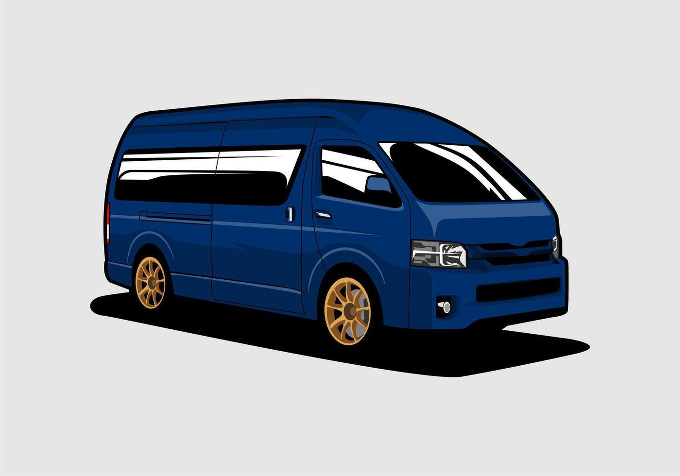 passenger van minivan car image Illustration vector