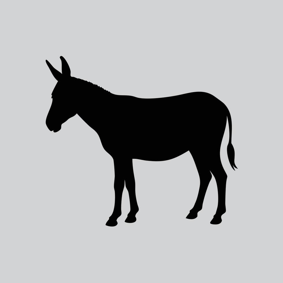 Donkey Silhouette Trio vector