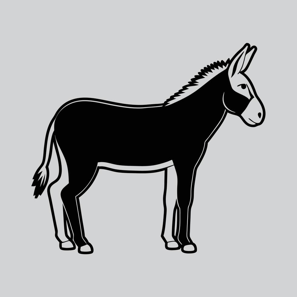 Donkey silhouette vectors