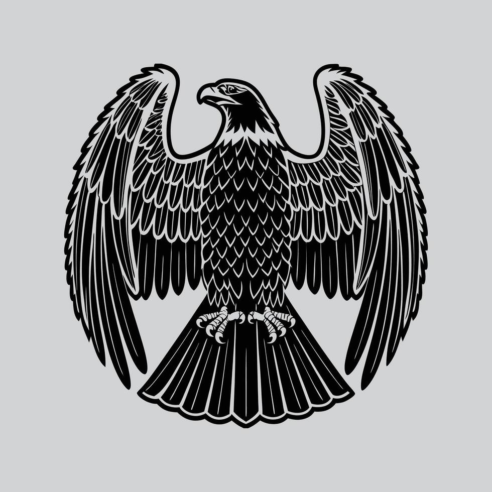 Stylised Eagle Emblem Artwork vector