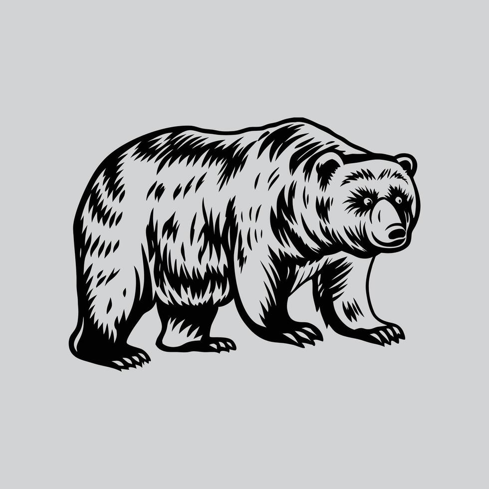 Bear Mascot Style Illustration vector