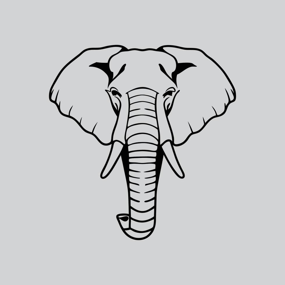Stylized Elephant Face vector