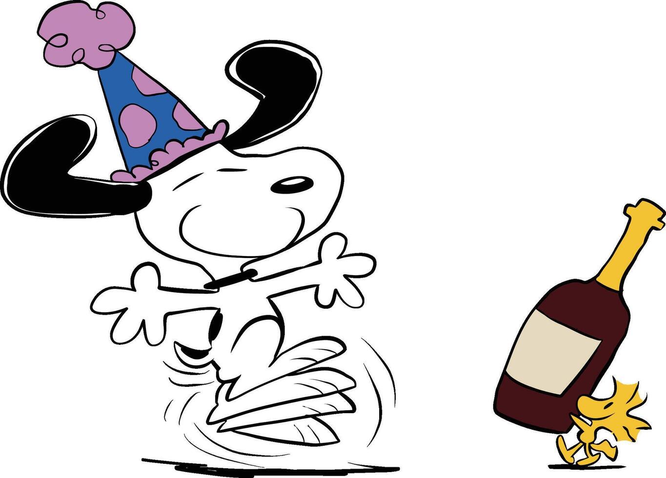 snoopy love parties vector