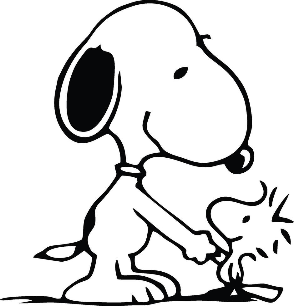 Snoopy dog cartoon vector