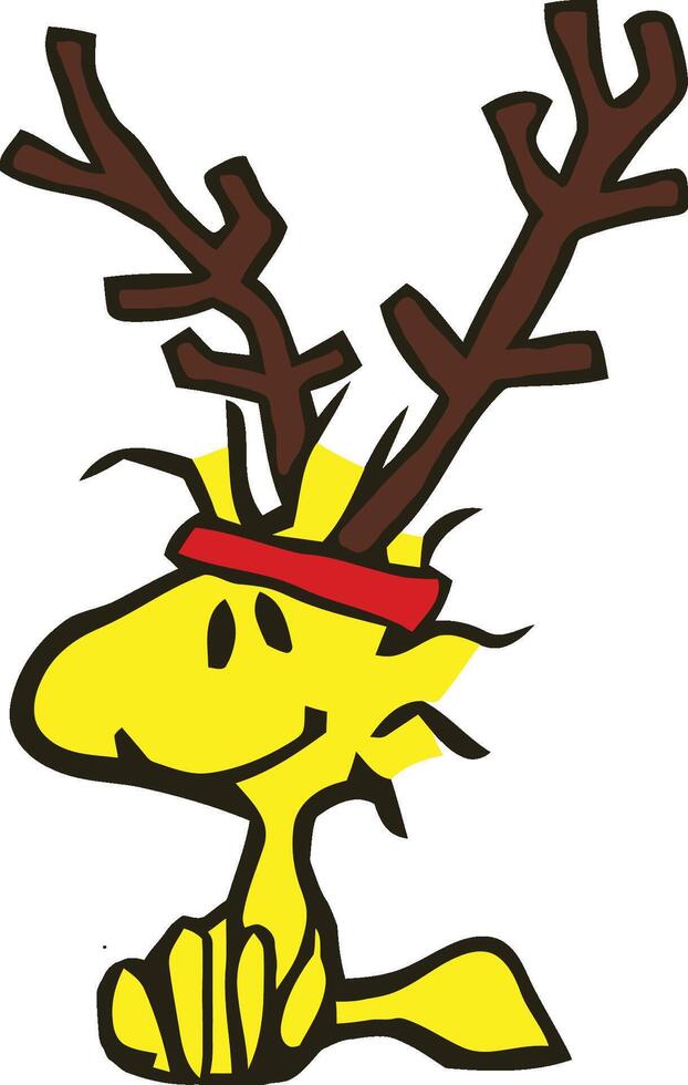 Snoopy cartoon bird vector