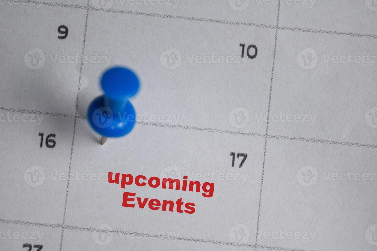 17th day of the month. writing text upcoming events on calendar date. Save the date. Day of the year concept. photo