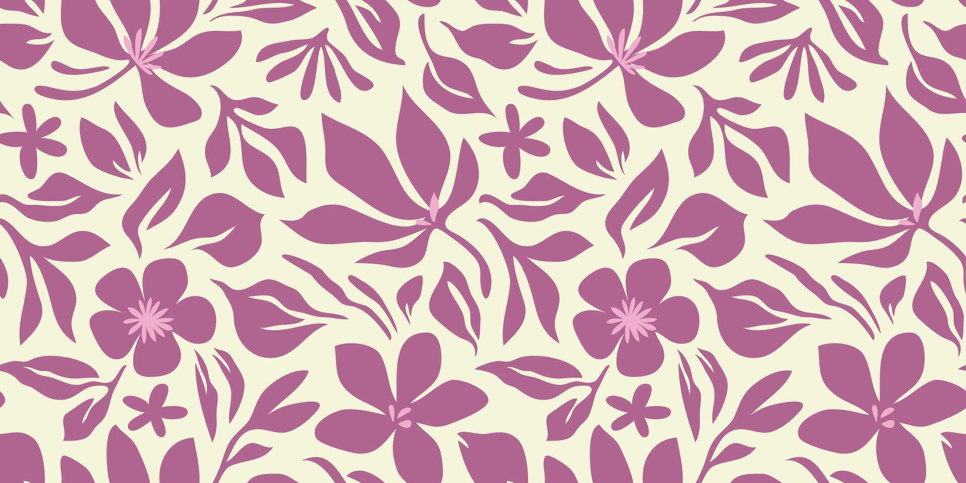 Seamless abstract floral art pattern. Trendy contemporary floral nature shape background illustration. Natural organic plant leaf print artwork wallpaper. Abstract flower illustration vector