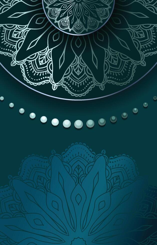 Ornament beautiful card with mandala. Geometric circle element vector