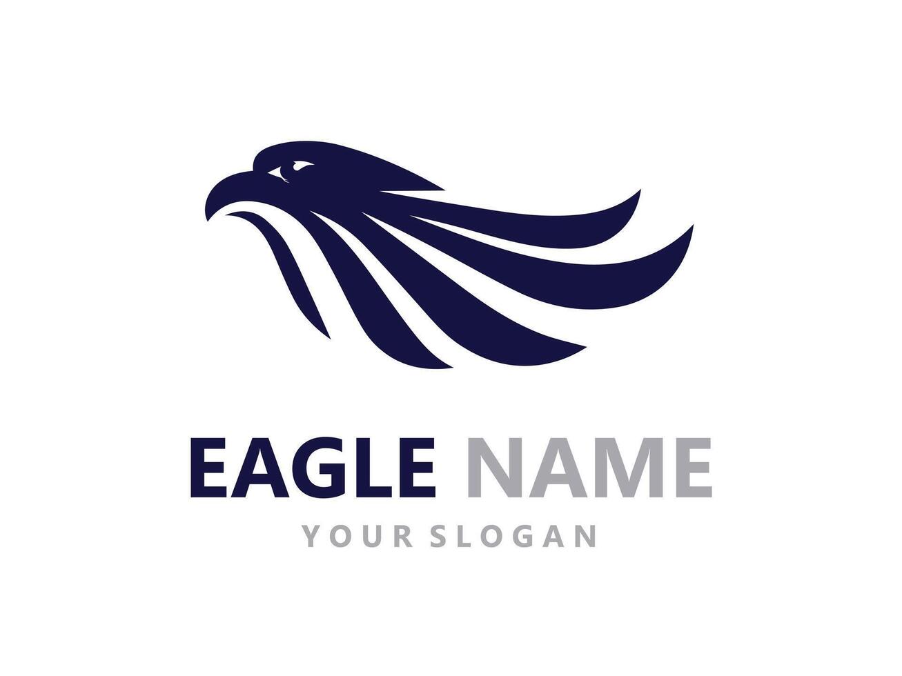 Eagle Logo Design with Eagle Wings Symbol for Branding, Wildlife, or Aviation vector
