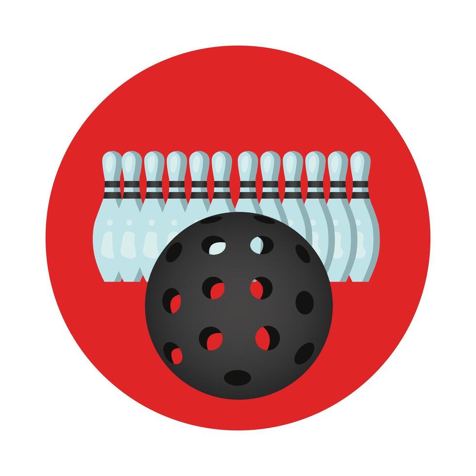 Bowling Pins and Ball Premium for Sports, Game, or Entertainment Branding vector