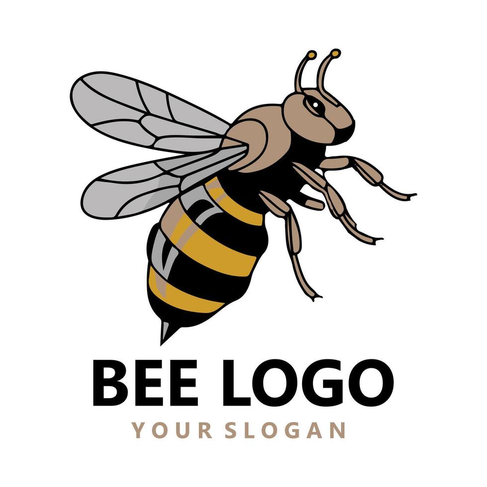 Bee Design Illustration for Nature, Insect, or Eco-Friendly Branding vector