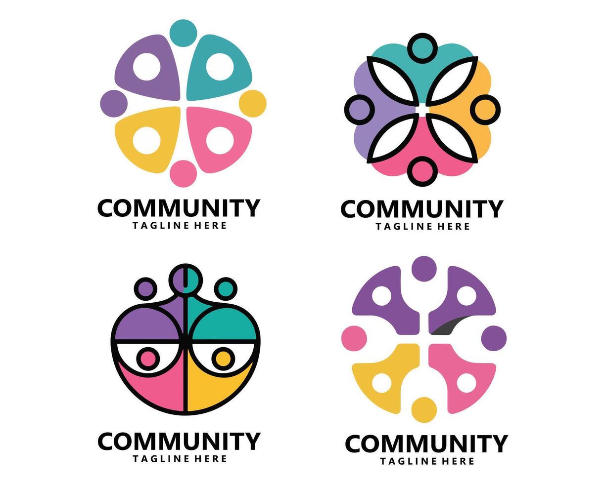 Community Network and Social Icon for Connection, Communication, or Digital Branding vector