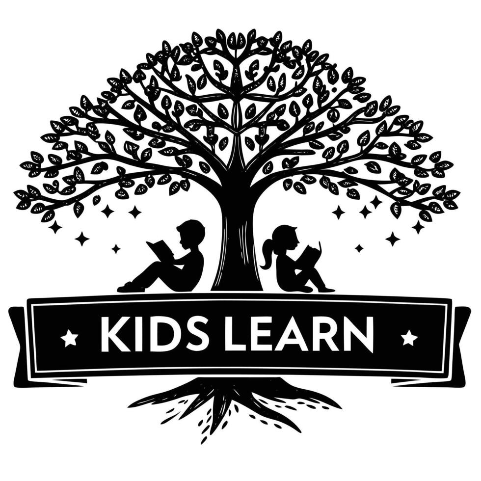 Kids Learn Logo Icon vector