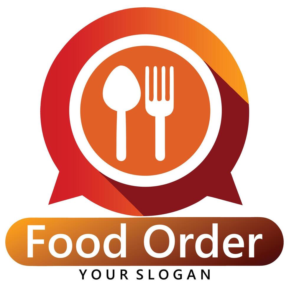 Online Food Order Logo Icon for Delivery, Restaurant, and Food Service Branding vector